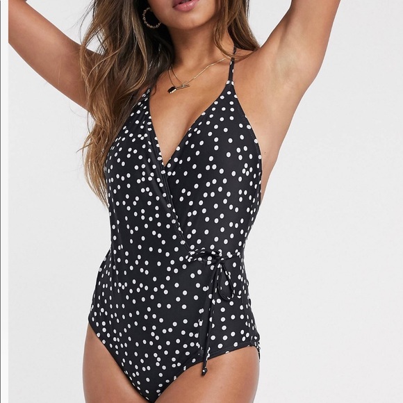 Polka Dot Swim One Piece, Size 10 - Picture 1 of 4